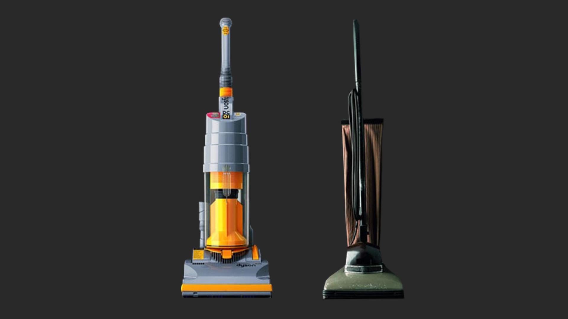DC01 and a competitor model of vacuum machine